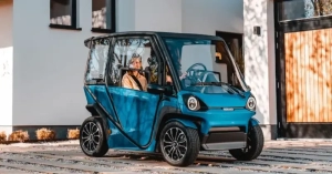 The Solar City micro EV from Squad Mobility is a small, cheap, and green car that can zip through the city streets without using any gas.