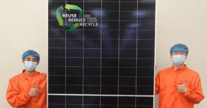 Trina Solar has launched the first fully recycled silicon solar panel, using 37 patented technologies to reclaim materials from old modules.