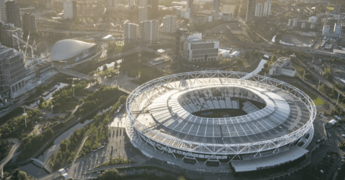 London Stadium aims to be one of the greenest venues, saving over 200 tonnes of carbon annually and powering major events sustainably.