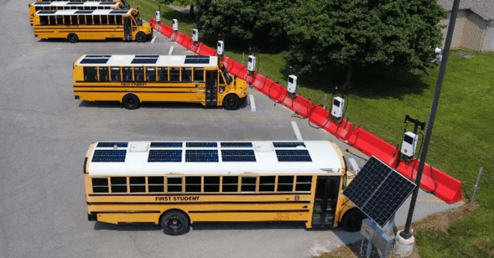 Con Edison and First Student see bus-charging depots equipped with solar & batteries as a win-win that supports the power grid.